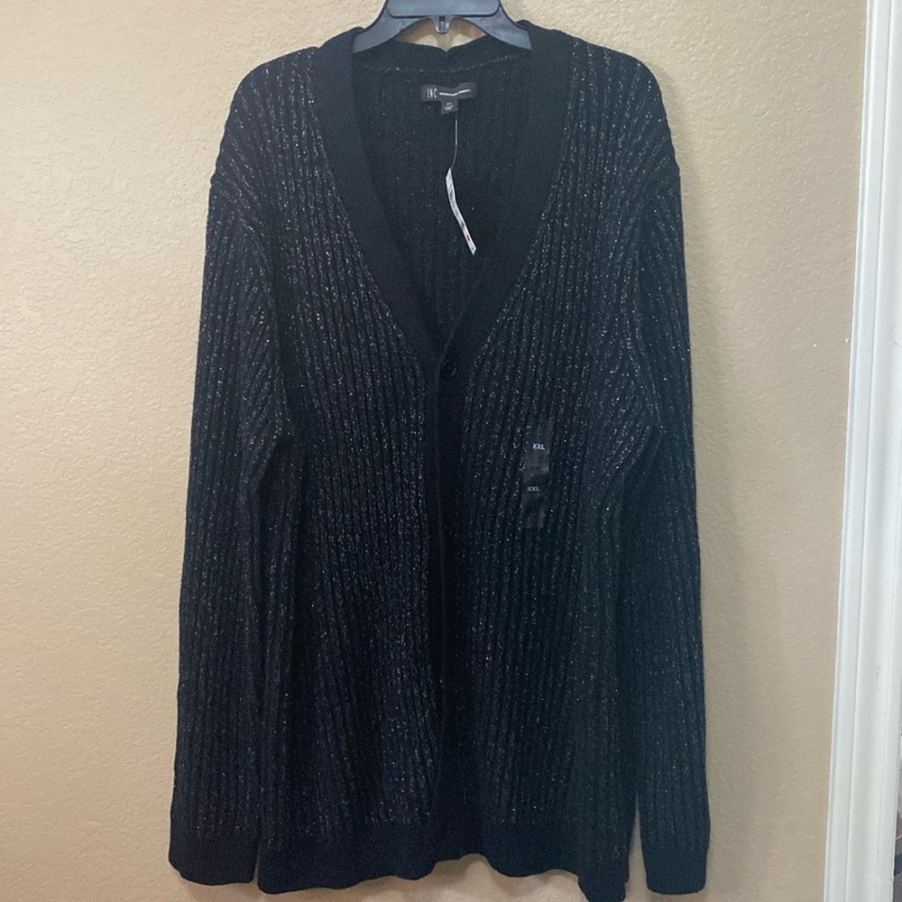 International Concepts Men’s Button Down Sweater Shine B1 Size XXL